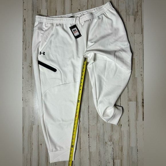 Under Armour Unstoppable Fleece Joggers 3XL White Stretch Wicking Drawcord NWT - Picture 6 of 10